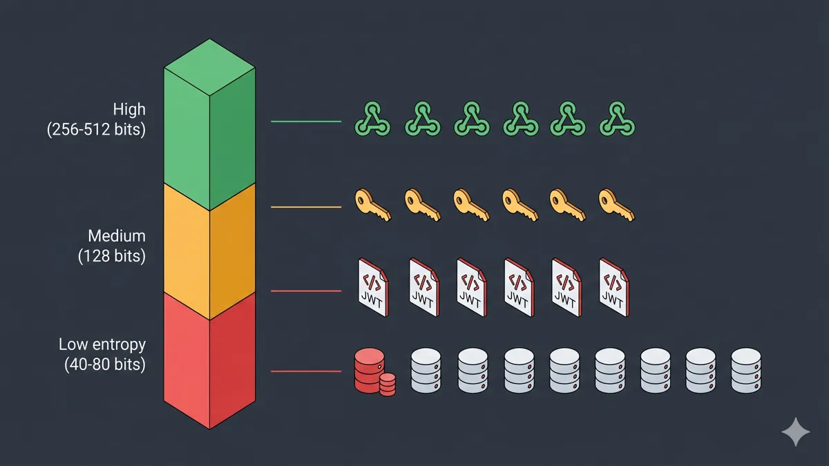 env file security — entropy level reference guide for API keys JWT secrets and database passwords